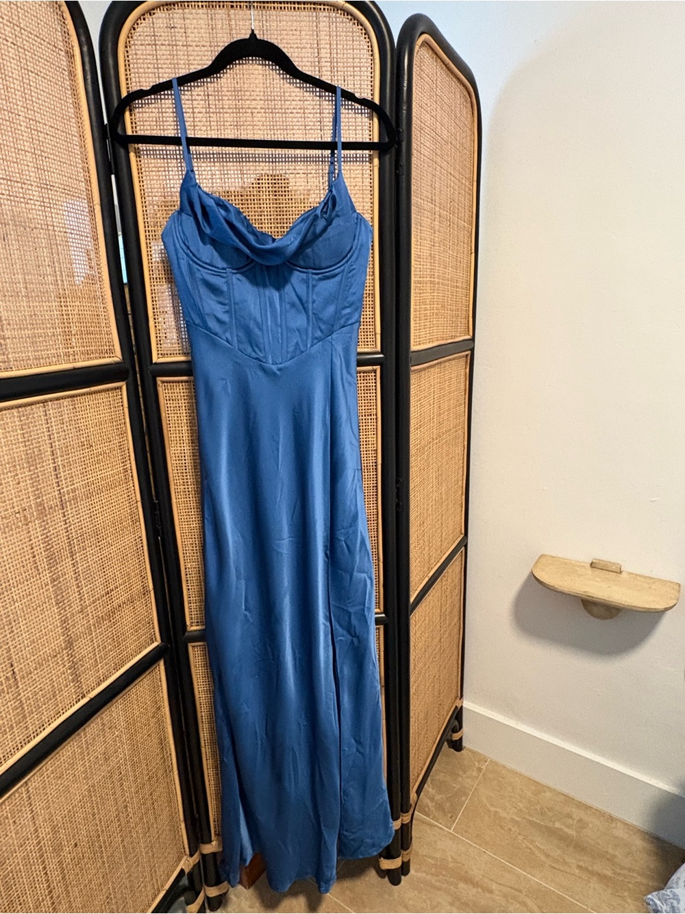 REVOLVE ASTR the Label Cannes Dress in Denim Blue. - Picture 4 of 7